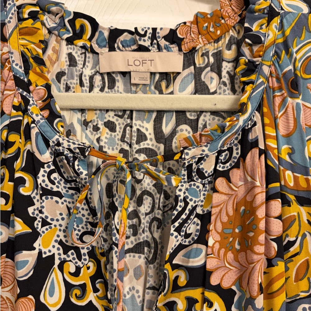 LOFT Multicolor Floral Paisley Dress - Picture 4 of 4